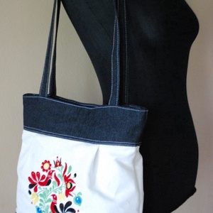 Hímzett matyó válltáska - táska & tok - kézitáska & válltáska - válltáska - Meska.hu