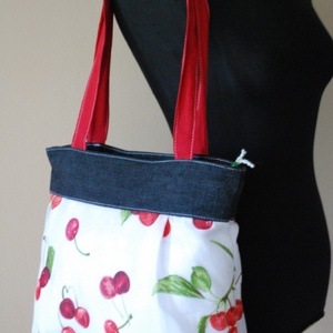 Cseresznyés válltáska - táska & tok - kézitáska & válltáska - válltáska - Meska.hu