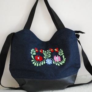 Farmer táska matyó hímzéssel, Táska & Tok, Kézitáska & válltáska, Nagy pakolós táska, Hímzés, Varrás, MESKA