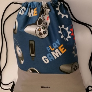 Vászon tornazsák, gymbag - Gamer - Meska.hu