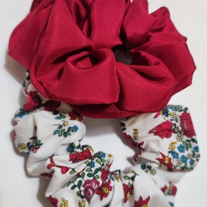 2 db textil scrunchie hajgumi kalocsai mintás, Ruha & Divat, Hajdísz & Hajcsat, Hajgumi, Varrás, MESKA