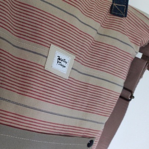 Csíkos farmer vászon válltáska, oldaltáska - táska & tok - variálható táska - Meska.hu