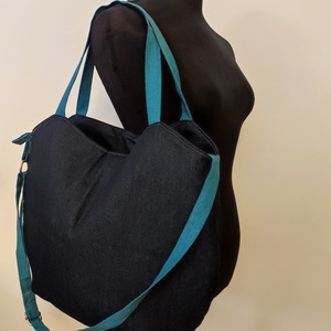 Óriás farmertáska, Táska & Tok, Kézitáska & válltáska, Válltáska, Varrás, MESKA