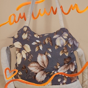 Őszi steppelt falevél mintás táska, Táska & Tok, Kézitáska & válltáska, Vállon átvethető táska, Varrás, MESKA