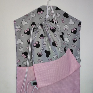 Mintás vászon ovis zsák ovizsák és tornazsák szett Minnie egér, Játék & Sport, Ovis felszerelés, Ovis szett, Varrás, MESKA