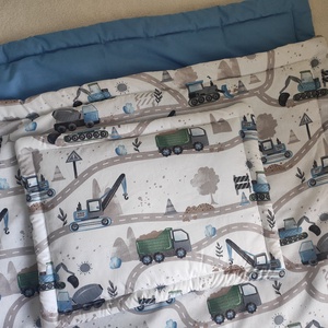 Munkagépes puha meleg ágynemű szett - játék & sport - ovis felszerelés - ovis ágynemű - Meska.hu