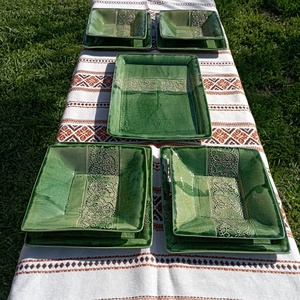 4 személyes kerámia étkészlet  - otthon & életmód - konyhafelszerelés, tálalás - tálalás - tányér & étkészlet - Meska.hu