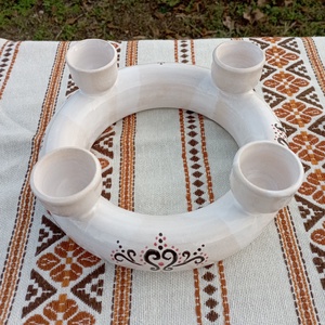 Adventi koszorú, Karácsony, Adventi díszek, Adventi koszorú, Kerámia, MESKA