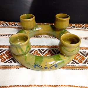 Adventi koszorú, Karácsony, Adventi díszek, Adventi koszorú, Kerámia, MESKA