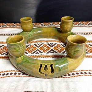 Adventi koszorú, Karácsony, Adventi díszek, Adventi koszorú, Kerámia, MESKA