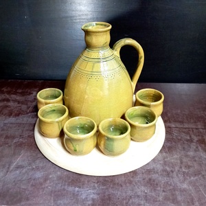 Pálinkás kínáló készlet , Otthon & Életmód, Konyhafelszerelés, tálalás, Tálalás, Pálinkás poharak, szettek, Kerámia, MESKA