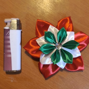 Szatén virág kokárda 10 db  - Meska.hu