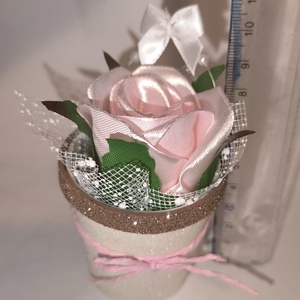 Édes kis ajándékozható szatén rózsa , Otthon & Életmód, Papír, írószer, Ajándékozás kellékei, Ajándékkísérő, , MESKA