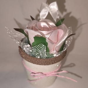 Édes kis ajándékozható szatén rózsa  - otthon & életmód - papír, írószer - ajándékozás kellékei - ajándékkísérő - Meska.hu