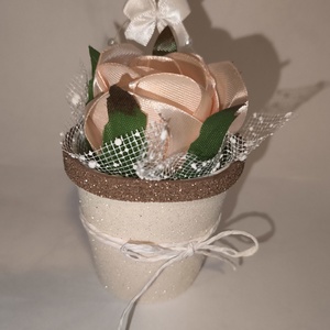 Édes kis ajándékozható szatén rózsa  - otthon & életmód - papír, írószer - ajándékozás kellékei - ajándékkísérő - Meska.hu