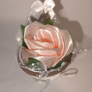 Édes kis ajándékozható szatén rózsa  - otthon & életmód - papír, írószer - ajándékozás kellékei - ajándékkísérő - Meska.hu