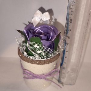 Édes kis ajándékozható szatén rózsa , Otthon & Életmód, Papír, írószer, Ajándékozás kellékei, Ajándékkísérő, , MESKA