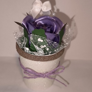 Édes kis ajándékozható szatén rózsa  - otthon & életmód - papír, írószer - ajándékozás kellékei - ajándékkísérő - Meska.hu