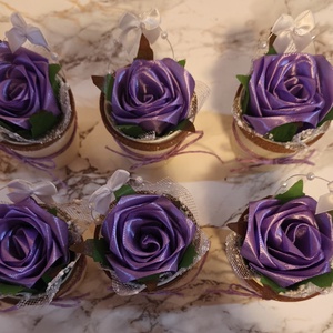 Édes kis ajándékozható szatén rózsa  - otthon & életmód - papír, írószer - ajándékozás kellékei - ajándékkísérő - Meska.hu