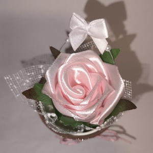 Édes kis ajándékozható szatén rózsa , Otthon & Életmód, Papír, írószer, Ajándékozás kellékei, Ajándékkísérő, , MESKA