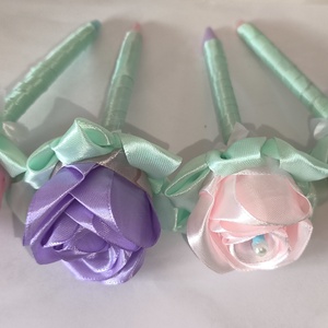 Szatén rózsa tollak, Otthon & Életmód, Papír, írószer, Ceruza & Toll, , MESKA