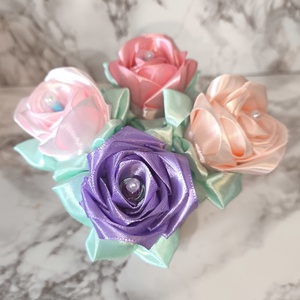 Szatén rózsa tollak - otthon & életmód - papír, írószer - ceruza & toll - Meska.hu