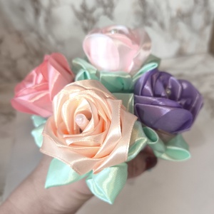 Szatén rózsa tollak - otthon & életmód - papír, írószer - ceruza & toll - Meska.hu