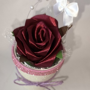 Szatén ajándékozható rózsa  - Meska.hu