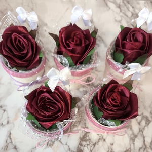 Szatén ajándékozható rózsa  - esküvő - emlék & ajándék - köszönőajándék - Meska.hu