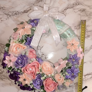 Tavaszi egyedi kopogtató  - otthon & életmód - virágdekoráció - virágdíszek - dekor koszorúk, kopogtatók - Meska.hu