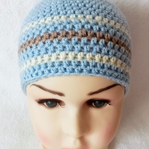 Fiú őszi-tavaszi sapka kék, barna és vanília sárga színben  - ruha & divat - babaruha & gyerekruha - babasapka - Meska.hu Fiú őszi-tavaszi sapka kék, barna és vanília sárga színben  - ruha & divat - babaruha & gyerekruha - babasapka - Meska.hu