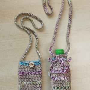 Horgolt telefontokok, palacktartók, nyakba akasztós, vállon hordható, stb.. - táska & tok - pénztárca & más tok - telefontok - Meska.hu