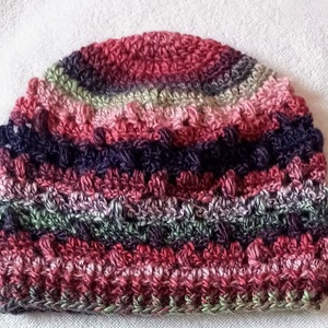 Sokszínű női/lány csipke-bogyós mintájú sapka - ruha & divat - sál, sapka, kendő - sapka - Meska.hu