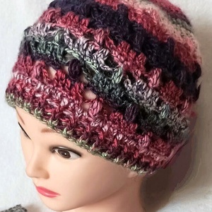 Sokszínű női/lány csipke-bogyós mintájú sapka - ruha & divat - sál, sapka, kendő - sapka - Meska.hu