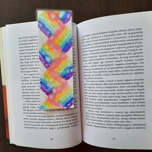 Egyedi akvarell könyvjelző - a szivárvány színeiben - könyv & zene - könyvjelző - Meska.hu