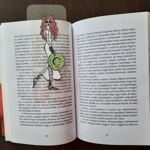 Egyedi, átlátszó könyvjelző - nő kalappal - Meska.hu