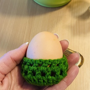 Horgolt húsvéti tojástartó kosárka � - ünnepi díszek, dekorációk - húsvéti díszek és dekorációk - húsvéti ajándékátadó - Meska.hu