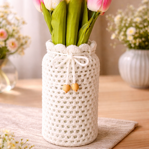 ?Kézműves ajándék Anyák napjára?, Otthon & Életmód, Virágdekoráció, Virágtartó, Váza, Horgolás, MESKA