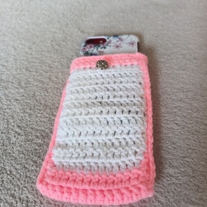 � Kézzel horgolt telefontok - zsepitartó - táska & tok - pénztárca & más tok - telefontok - Meska.hu