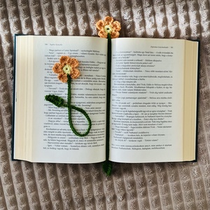 Horgolt könyvjelző - könyv & zene - könyvjelző - Meska.hu