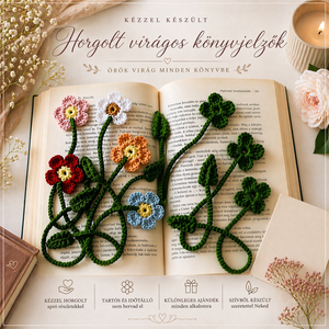 Horgolt könyvjelző - Meska.hu