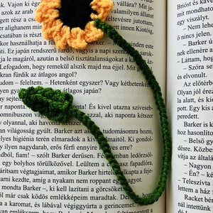 Horgolt napraforgó könyvjelző - könyv & zene - könyvjelző - Meska.hu