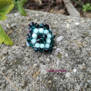 Swarovski gyűrű - ékszer - gyűrű - gyöngyös gyűrű - Meska.hu