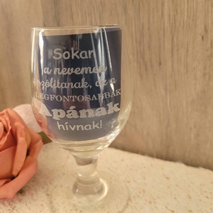 Gravírozott szülőköszöntő Édesapáknak - esküvő - emlék & ajándék - szülőköszöntő ajándék - Meska.hu