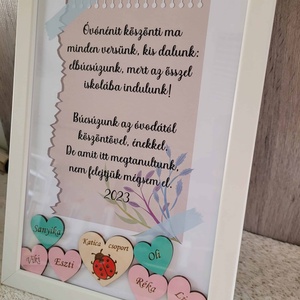 Ajándék óvónőknek - ballagási ajándék, Otthon & Életmód, Dekoráció, Asztal és polc dekoráció, Asztaldísz, Gravírozás, pirográfia, Fotó, grafika, rajz, illusztráció, MESKA