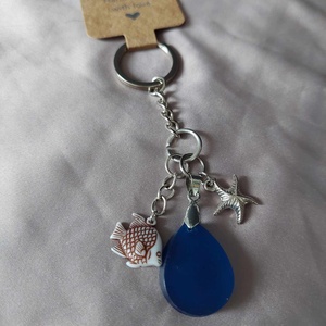 Kulcstartó kék vízcsepp, Táska & Tok, Kulcstartó & Táskadísz, Kulcstartó, Ékszerkészítés, Mindenmás, MESKA