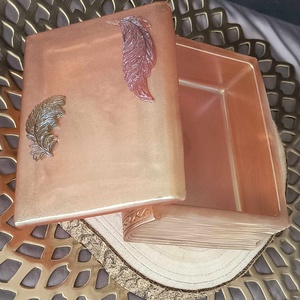 Könyv alakú dobozka, Otthon & Életmód, Dekoráció, Asztal és polc dekoráció, Díszdoboz, Mindenmás, Gipszöntés, MESKA