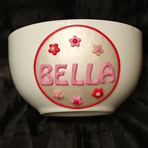 Peppa malac mintás műzlis tál gyurma díszítéssel  - otthon & életmód - konyhafelszerelés, tálalás - tálalás - kínálótál - Meska.hu