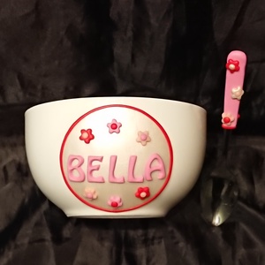 Peppa malac mintás műzlis tál gyurma díszítéssel  - otthon & életmód - konyhafelszerelés, tálalás - tálalás - kínálótál - Meska.hu