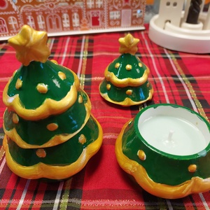 Szójaviasz illatgyertya kerámia tartóban Karácsony  - Meska.hu